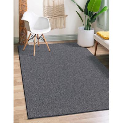 Teppich THE CARPET "Natal", grau (anthrazit), B:80cm H:5mm L:150cm, Polypropylen, Teppiche, Teppich, Wohnzimmer Teppich robust Filz-Rücken