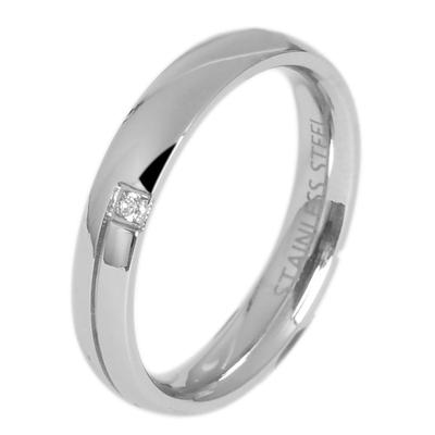 Partnerring AKZENT "Classic Choice, silberfarbig, langlebig" Gr. 52, silber (silberfarbig), Fingerringe, Damen, 52, Edelstahl