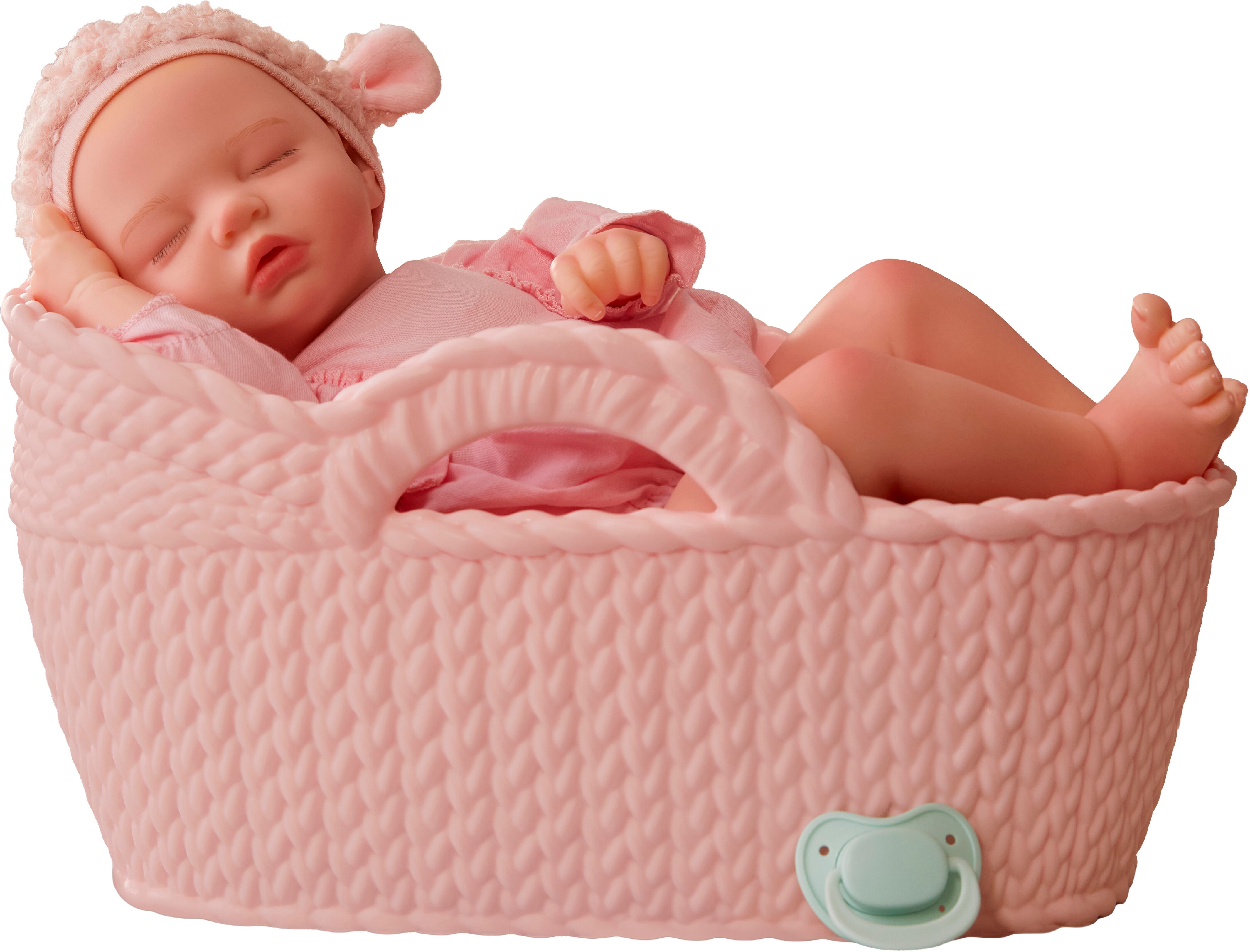 Babypuppe BABY BORN REAL "BABY born Real", rosa (mädchen, heller hautton, geschlossene augen), Puppen, Baby, Vinyl, Babypuppe, wirkt besonders lebensecht; Variante nicht wählbar