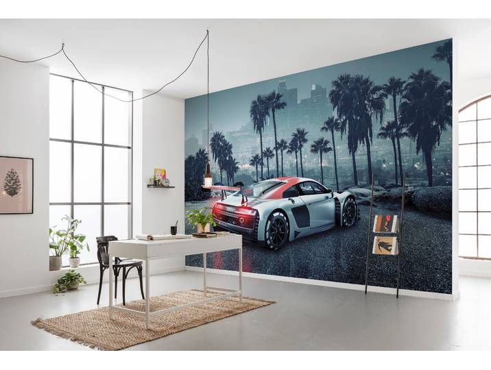 Fototapete KOMAR Audi R8 L.A. - Grösse 368 x 254 cm , bunt, B:368m L:254m, Papier, Tapeten, Fototapete, Wohnzimmer, Schlafzimmer