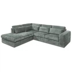 SOMETA Ecksofa Bolzano Stoff Grau