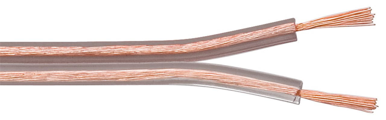 Goobay 67719 Transparante luidsprekerkabel CCA, 10 meter, 2 x 0,75 mm²