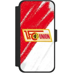 Nivocase Klapphülle für Apple iPhone 12 mini Handyhülle aus Kunst Leder NIVOflip schwarz 1. FC Union Berlin (Apple iPhone 12 mini), Smartphone Hülle, Schwarz