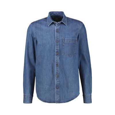 Langarmhemd LERROS "Kerniges Denimhemd für Herren in lässiger Jeansoptik", Herren, Gr. 3XL, Normalgrößen, classic navy, 100% Baumwolle, Hemden