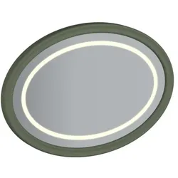 VitrA Valarte Flachspiegel 65828 1000x45x700mm, oval, LED-Beleuchtung, Korpus Vintage grün, lackiert