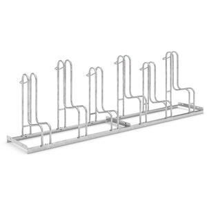 WSM Fahrradständer 4056 BR, Bodenmontage / freistehend, Einstellparker, Breite 234cm, für 6 Fahrräder