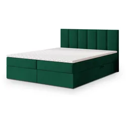 BOXBETT MERIL 140x200 cm mit Matratze und Topper - Grün