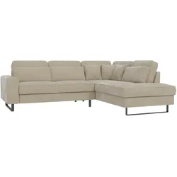 ECKSOFA Zuri Beige Samt