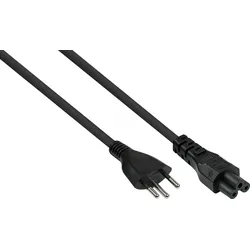 KM SK6005-S018 - Netzkabel Schweiz Netz-Stecker Typ J, Buchse C5, schwarz, 1,8m