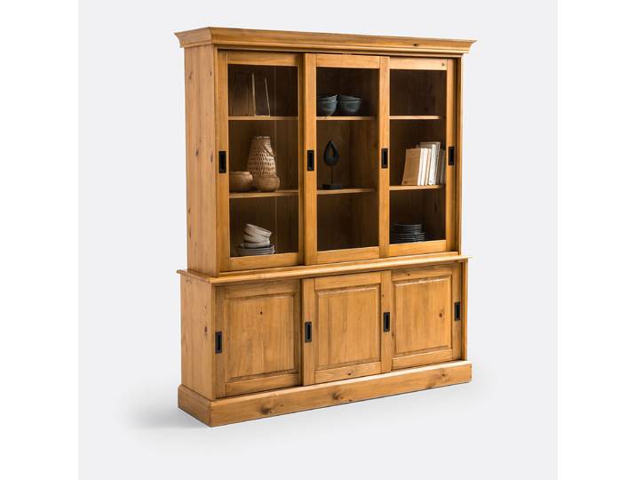 LA REDOUTE Buffet vaisselier, pin massif et contreplaqué, AUTHENTIC STYLE Beige Pin Ciré