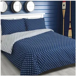 Traumschlaf, Bettwäsche, Marina Blue Anker (Bettwäsche Set, 135x200 cm, 80x80 cm)