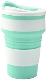 Uplifted Trends Collapsible Travel Cup BPA Free Silicone Folding Cup For Coffee Camping And Everyday Travel green