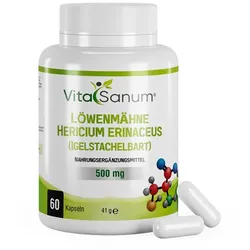 VitaSanum® - Löwenmähne Hericium erinaceus (Igelstachelbart) 500 mg 60 Kapseln