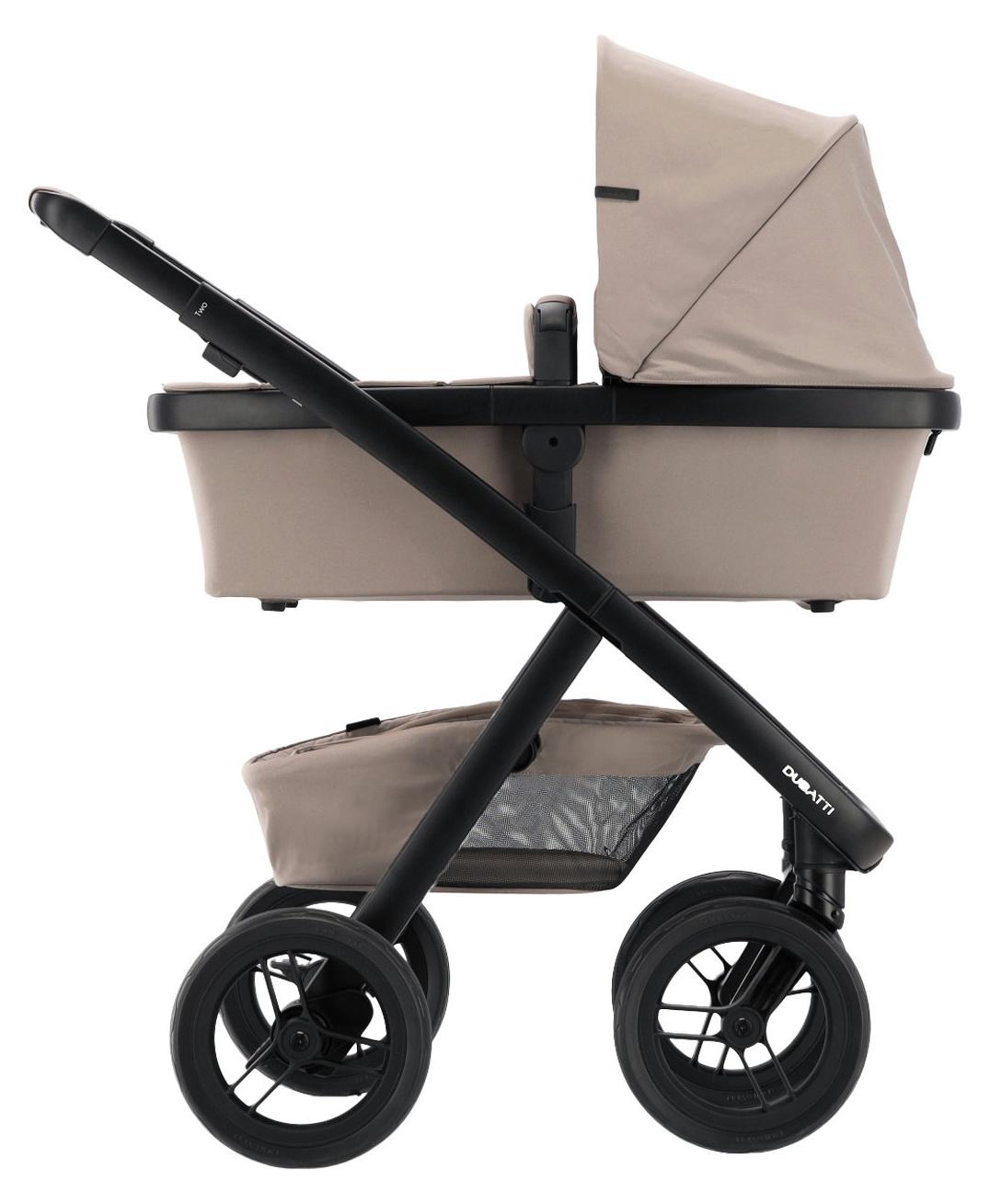Dubatti Two E2 Kinderwagen 2-in-1 - Black-Brown / Soft Taupe