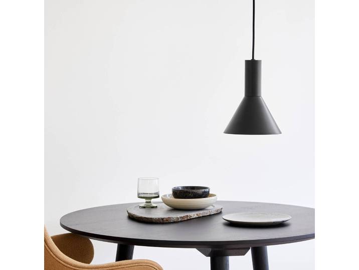 Design hanglamp Lyss, dimbaar, zwart, Woon-/ Eetkamer, metaal, Design, hanglamp
