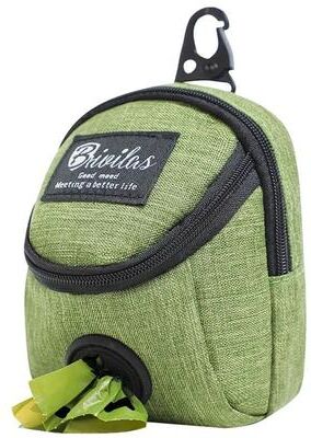 Uplift Picks Dog Treat Pouch Training Bag With Poop Bag Dispenser Portable Pet Walking Waist Bag green