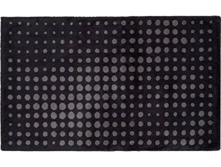 Egeria Dot Badematte 60x100 cm, Schwarz, Weiches Badmatte, Badteppich rutschfest Waschbar, saugfähiges, langlebiges Badezimmerteppich für Komfort und Stil