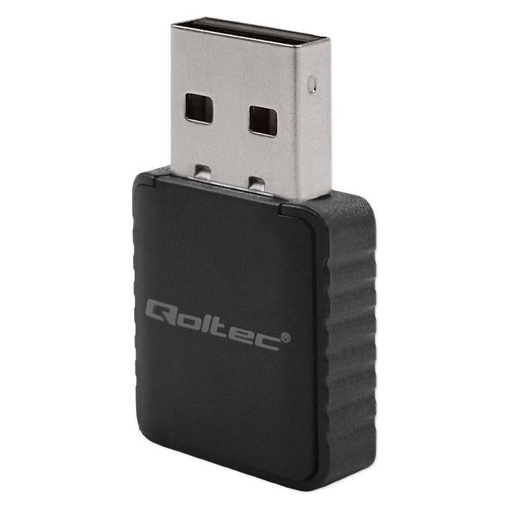 Qoltec WiFi-Adapter 2x2dBi 1300Mbps, kabellos (USB) (56988)