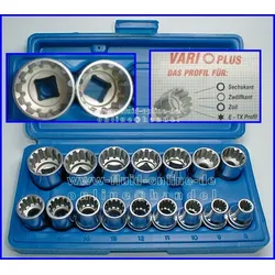 CONDOR 2116 Steckschlüssel / Nüsse Varioplus Torx Zoll Sechskant  - 24mm NEU