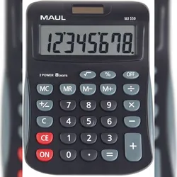 MAUL Tischrechner MJ 550 Solar/Batterie 110x25mm schwarz Packung mit 40 Stück