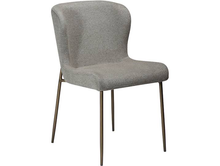 DAN-FORM Stuhl 2er-Set Glam kieselgrau Stoff