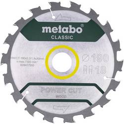 Metabo 628417000 Kreissägeblatt 190 x 30 mm Zähneanzahl: 18 1 St.