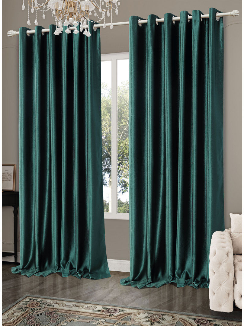 17 Stories Arlesa Blackout Pair Green 228 x 183cm