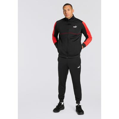 Trainingsanzug PUMA "SPORT POLY SUIT", Herren, Gr. XXL, schwarz (puma schwarz), Trikot, Obermaterial: 100% Polyester, regular fit, Sportanzüge Trainingsanzug, ohne Kapuze, aus Trikot-Material