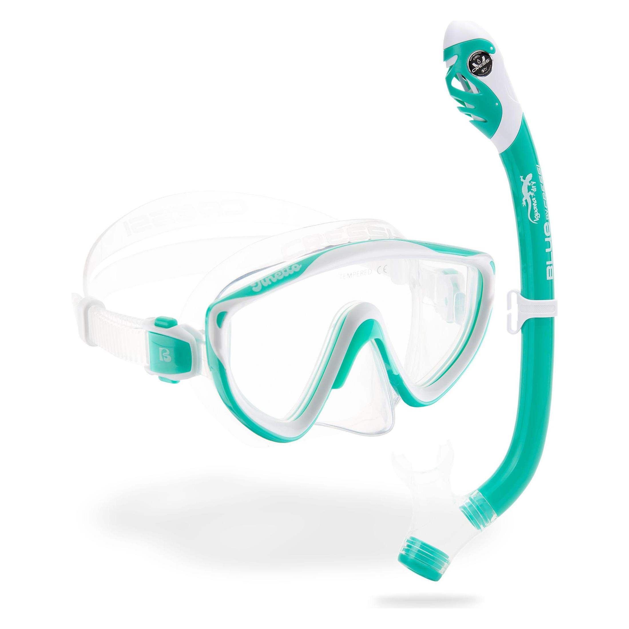 Cressi Tinetto + Iguana Dry Schnorchel-Kombiset (DM456330)