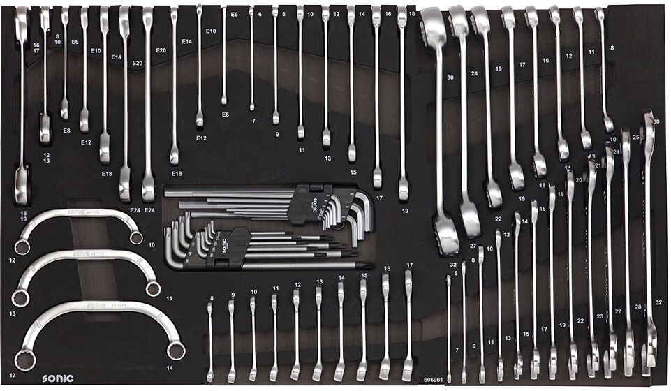 Sonic Equipment Ring-/gabelschlüsselsatz Schraubenschlüsselsatz Sfs-L 69-Tlg. 606901