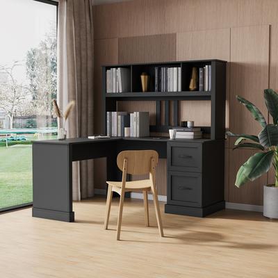Aura Home Office Computer Desk with Hutch