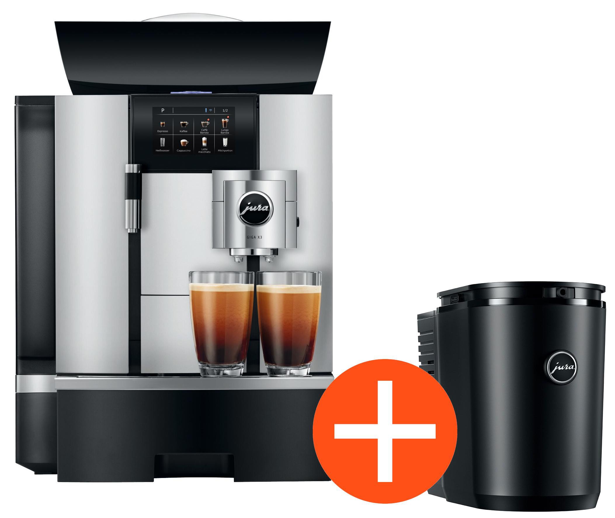 JURA GASTRO GIGA X3 Komplettpaket inkl. Cool Control 2,5 l (Art. 24246), Festwasseranschluss, professioneller Beratung, fachgerechter Aufstellung und persönlicher Einweisung