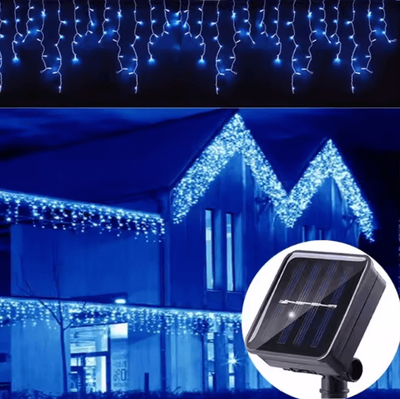 Inspire Curations Solar LED Fairy String Lights 3.5M Waterproof Twinkle Garden Decoration Lights blue Light