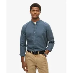 Superdry für Herren. M4010866A Merchant Indigo Hemd Marineblau (S), Lässig, Baumwolle, Langarm