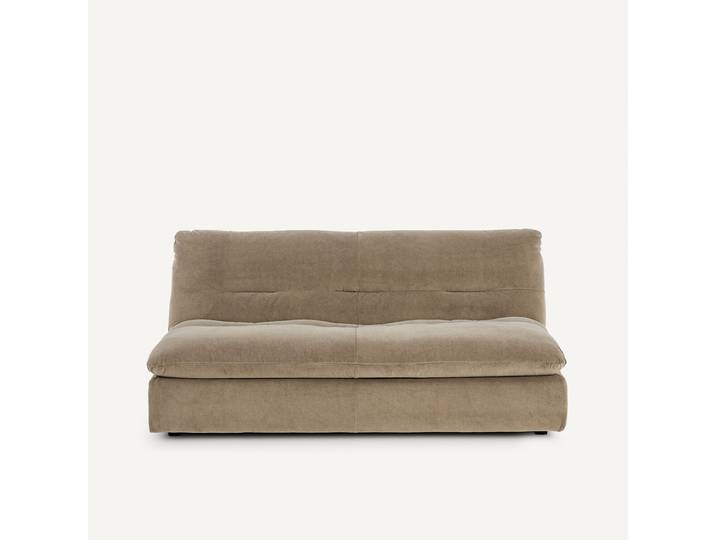 AM.PM Canapé 3 places modulable en velours stonewashed, GIULIANO Gris Shiitaké