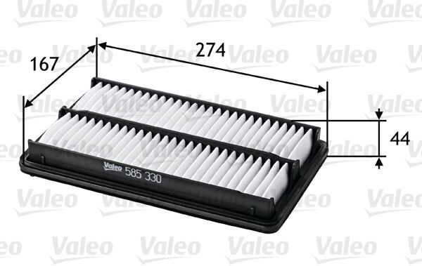 Valeo Luftfilter 585330 Filtereinsatz 42mm Für Honda