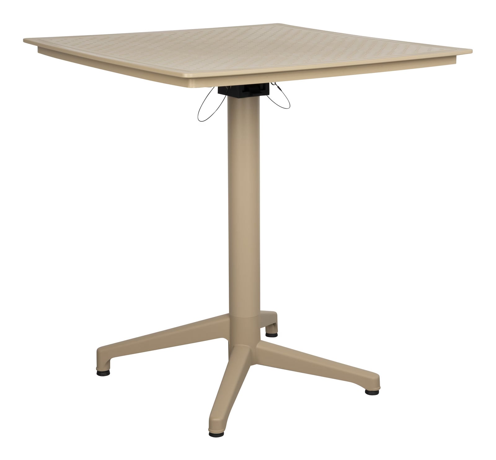 ZILT Jameeka Outdoor Bistrotafel Inklapbaar, Beige, 70 x 70 cm