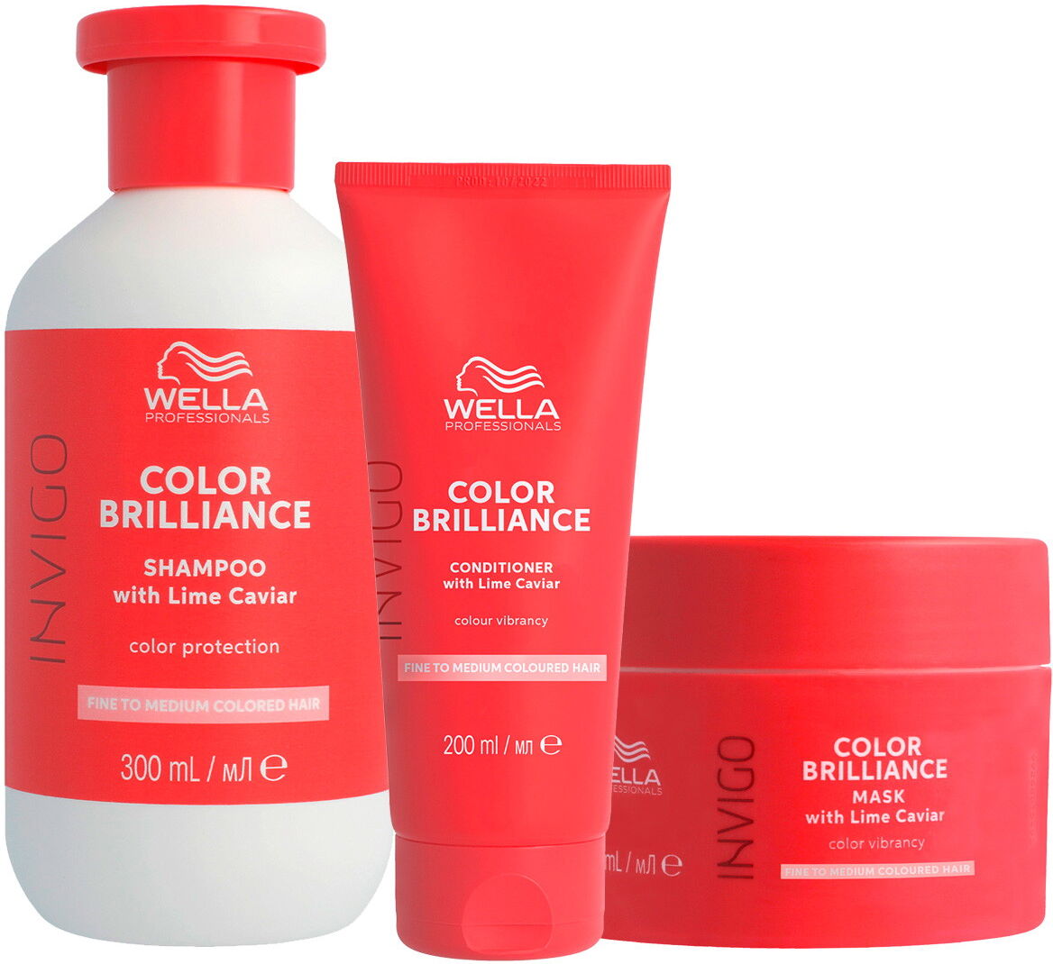 650ml Wella Professionals Invigo Color Brilliance Set Fine (Shampoo 300ml + Conditioner 200ml + Mask 150ml)