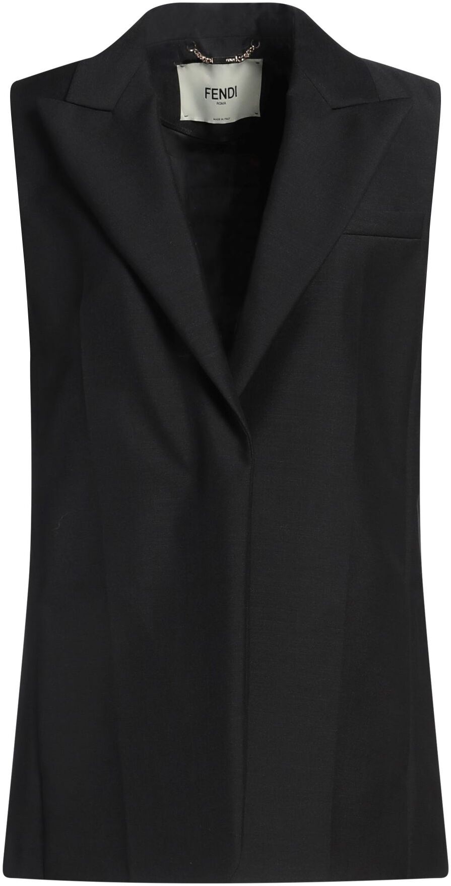 Fendi Chaleco sartorial Mujer Negro 36,40 Mujer