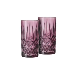 Nachtmann Longdrinkgläser 2er Set Noblesse , rosa/pink , Glas , Maße (cm): B: 7,8 H: 15,9 T: 16.3