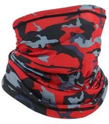 Inspire Select Cycling Face Mask Breathable UV Protection Neck Gaiter Sweat Absorbing Sport Bandana For Fishing & Training red one Size