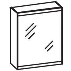 Artiqua LED-Spiegelschrank, Weiß Glanz, 072-SDT-1-57-L-68 072-SDT-1-57-L-68