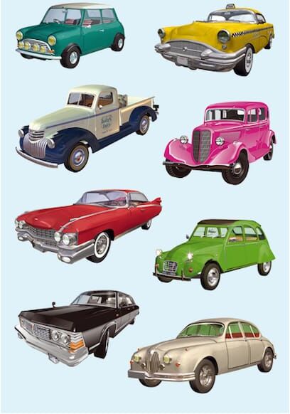 Herma stickers Decor bilar (3) 10st