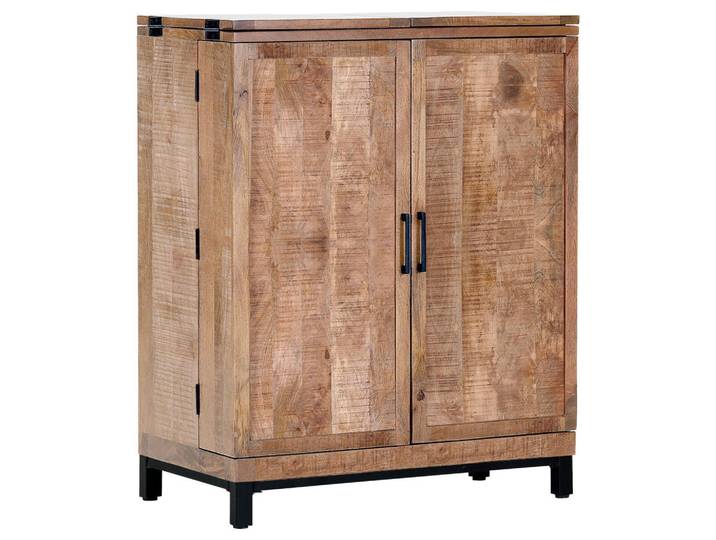 Landscape BAR Rio, Natur, Metall, Mangoholz, massiv, 2 Schublade(n) Schubladen, 100-150x122x55 cm, stehend, Esszimmer, Barmöbel, Barschränke & Theken