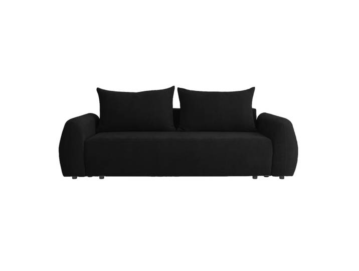 Canapé en tissu chenille 4 places, Noir