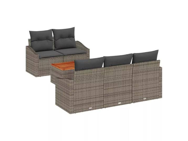 VidaXL - Modulare sofagarnitur poly-rattan, One Size, Grau