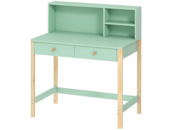 AIYAPLAY Kinderschreibtisch mit Schubladen Regal 90 x 52 x 105 cm Grün Schülerschreibtisch, Stauraum, für Kinder 5-12 Jahre Kinder, zum Lernen, Lesen, Malen, Basteln, Spielen