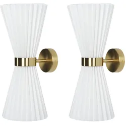 WANDLAMPE Weiß/Messing Telang