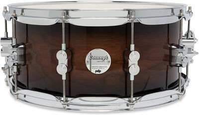 DW "PDP 14"x6,5" CM Exotic WTC" Walnut to Charcoal Hochglanz