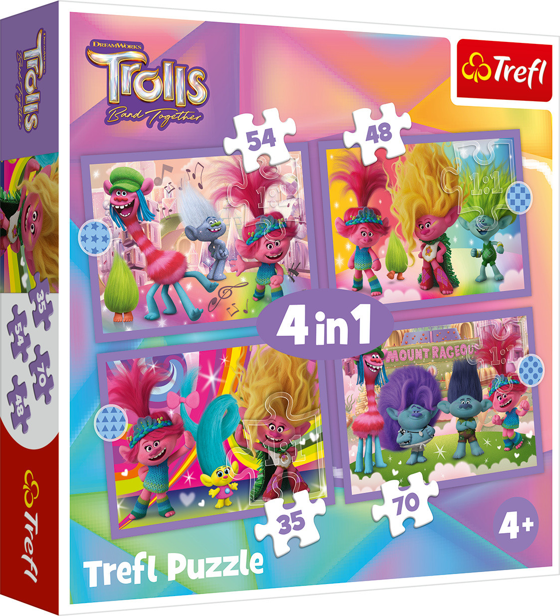 Trefl Trolls Avonturen spel met 54 stukjes voor kinderen vanaf 4 jaar